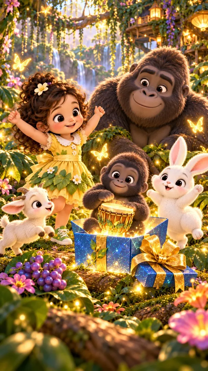 A scene from Glowing Jungle